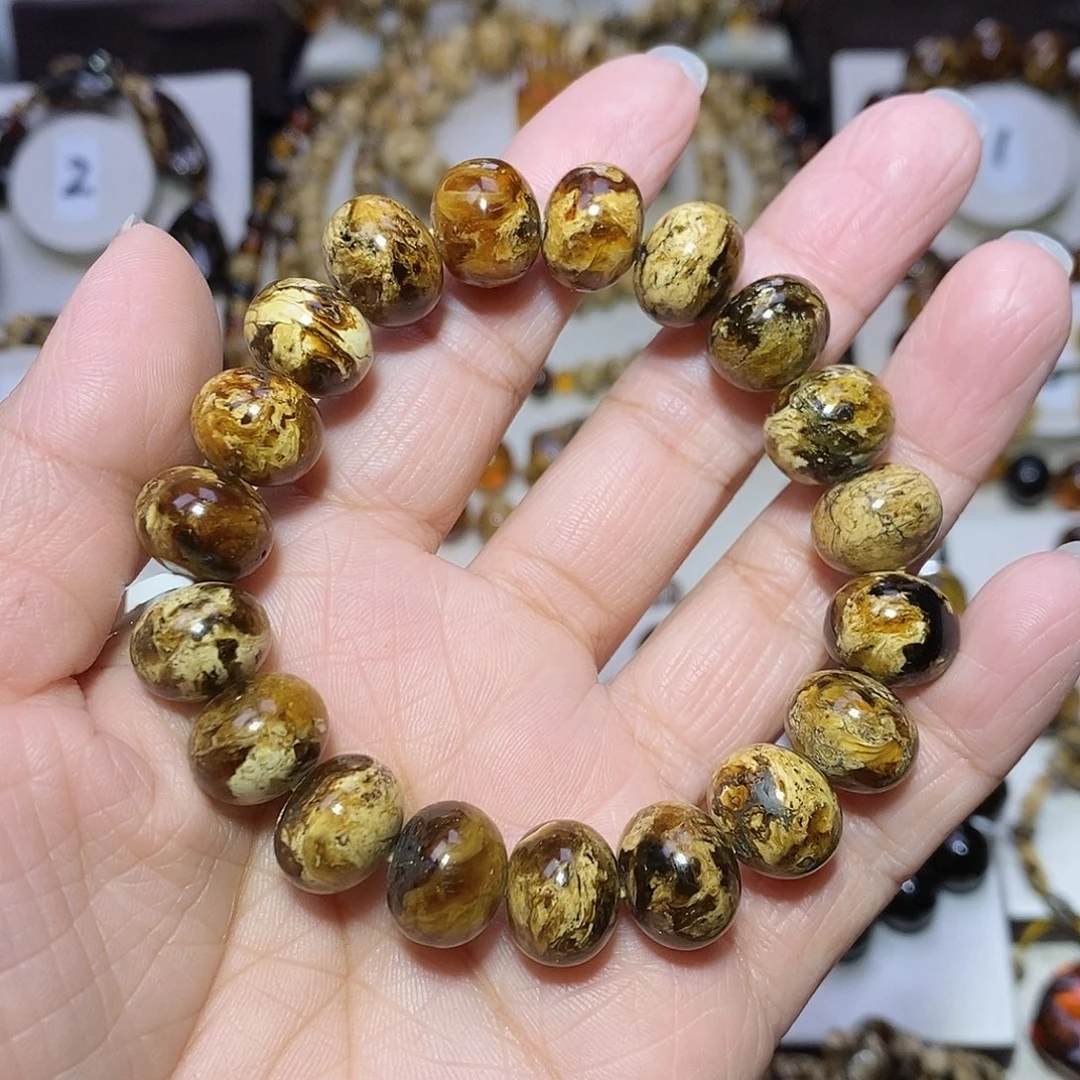 Z***狼琥珀未镶嵌裸石老黄花13m