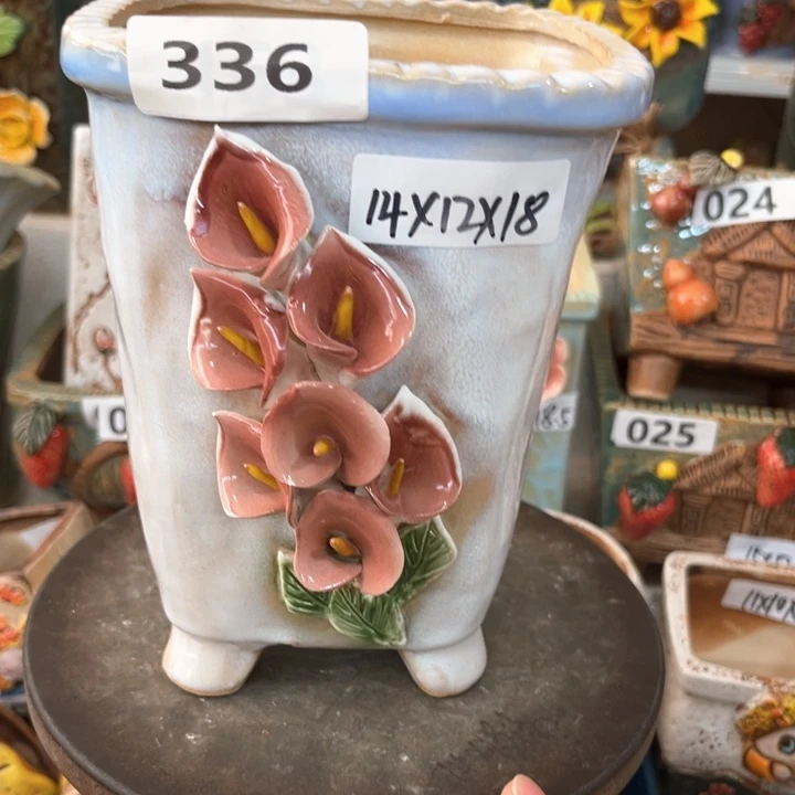 紫砂花盆粗陶材质多肉花盆