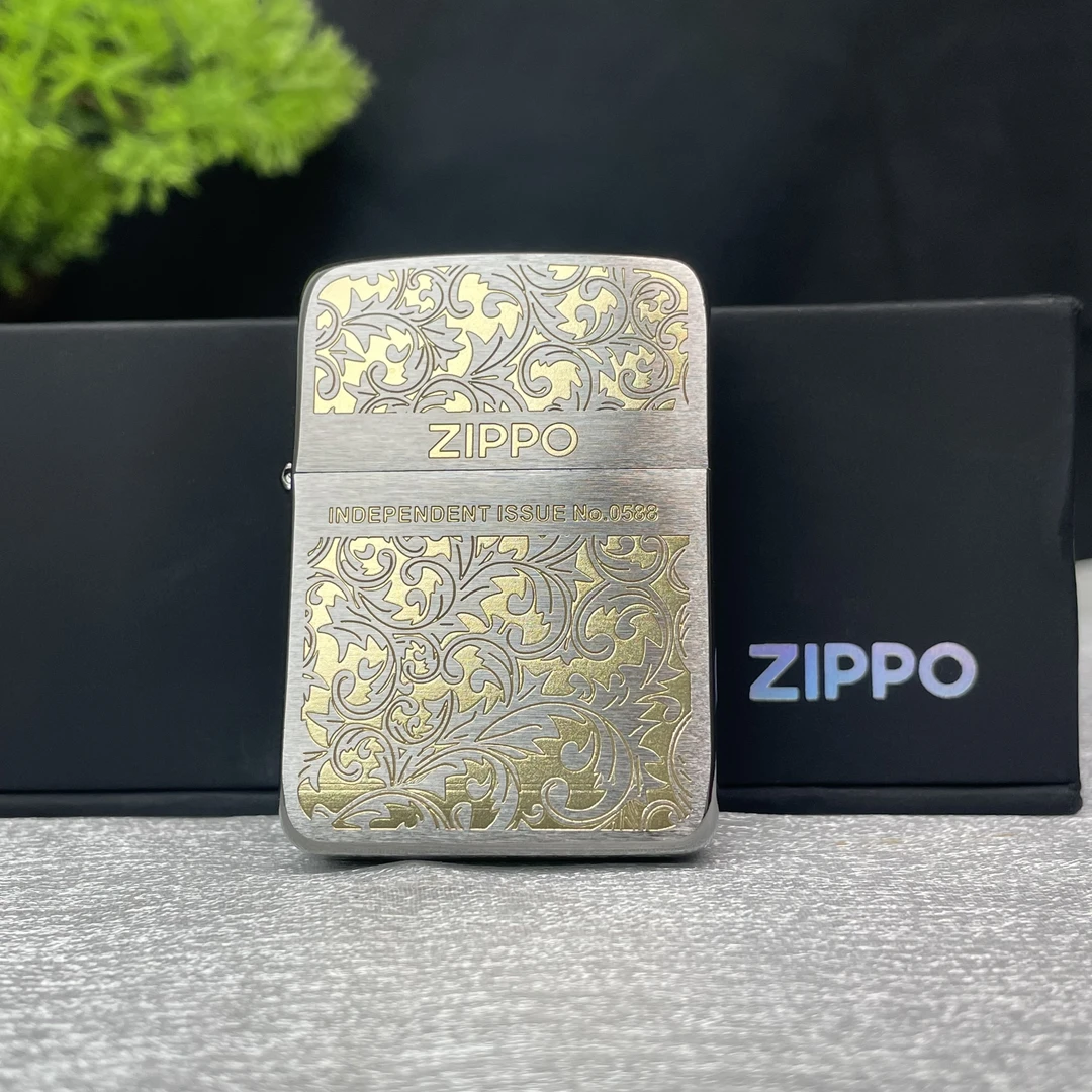 ZIPPO/之宝Zippo打火机 1941复刻双面唐草 金冰双色官方正品