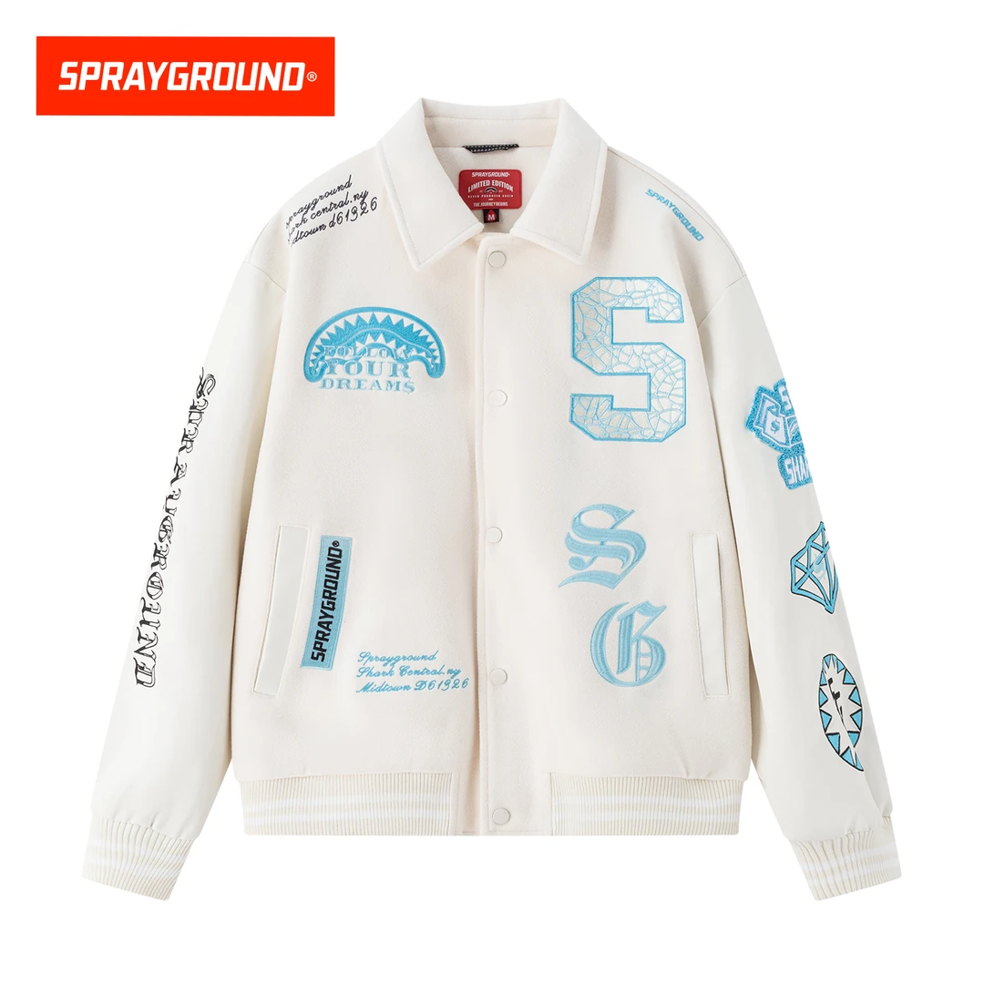SPRAYGROUND鲨鱼嘴夹克美式休闲潮流秋季百搭宽松JM WE131107
