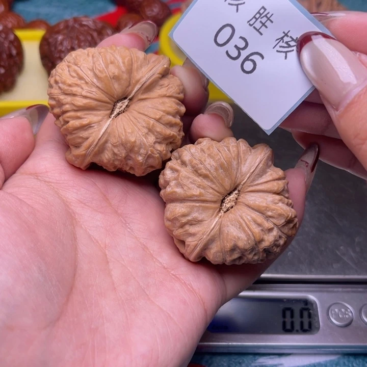 把件文玩核桃南瓜墩44.036