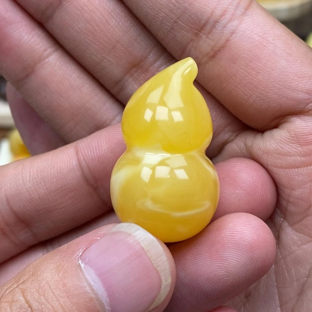 琥珀未镶嵌珠宝奇石胶皮料水胆葫芦