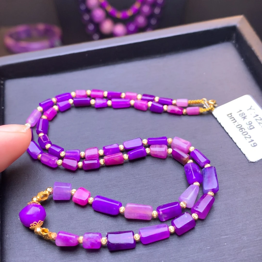 苏纪石（舒俱来）项链18K金镶嵌