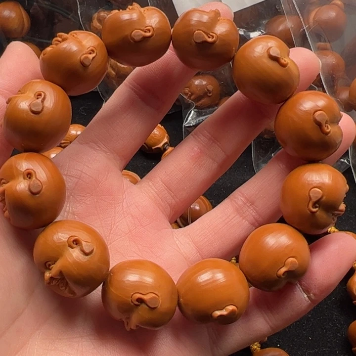 亮***剑吊坠橄榄核19开心手串