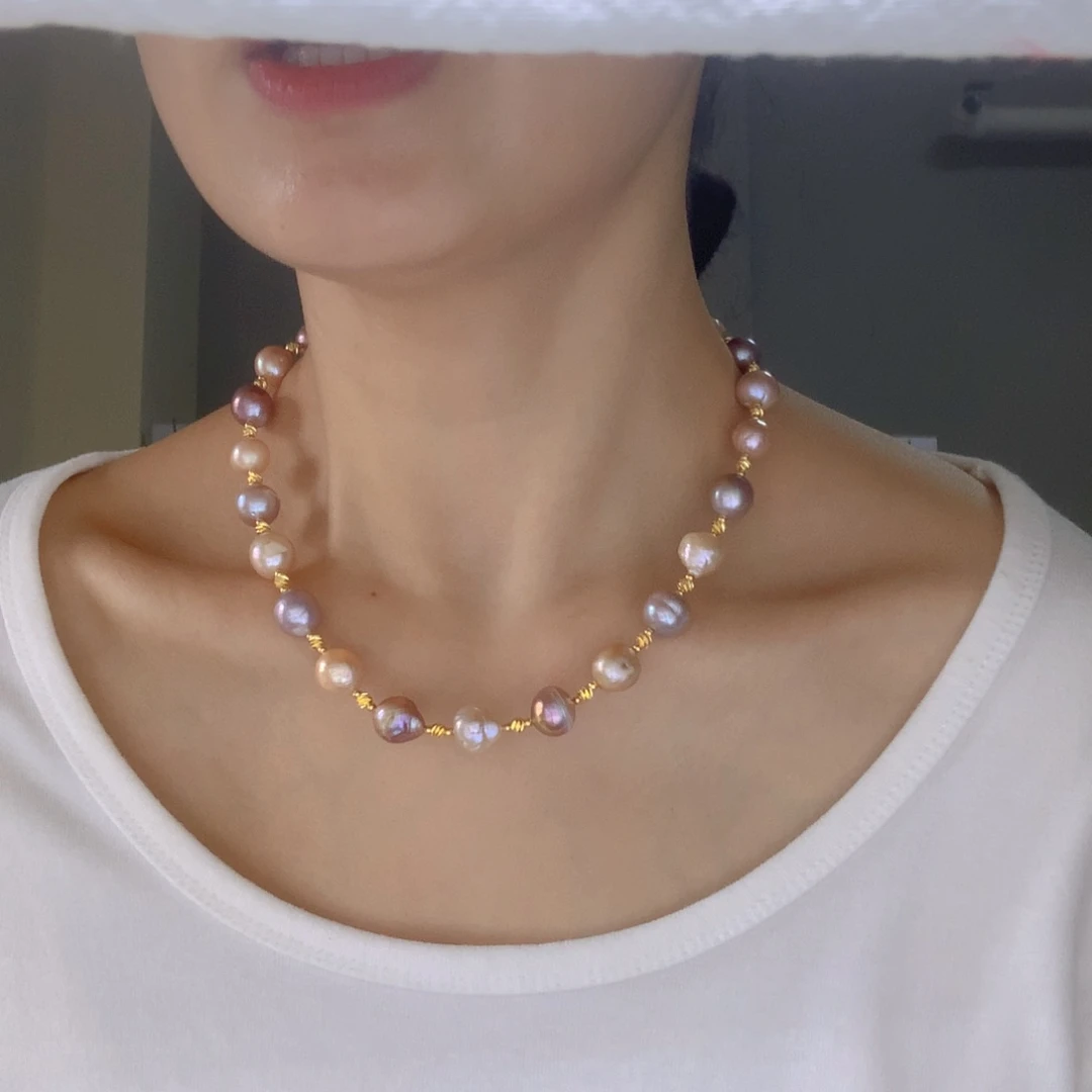 合金淡水珍珠项链耳饰