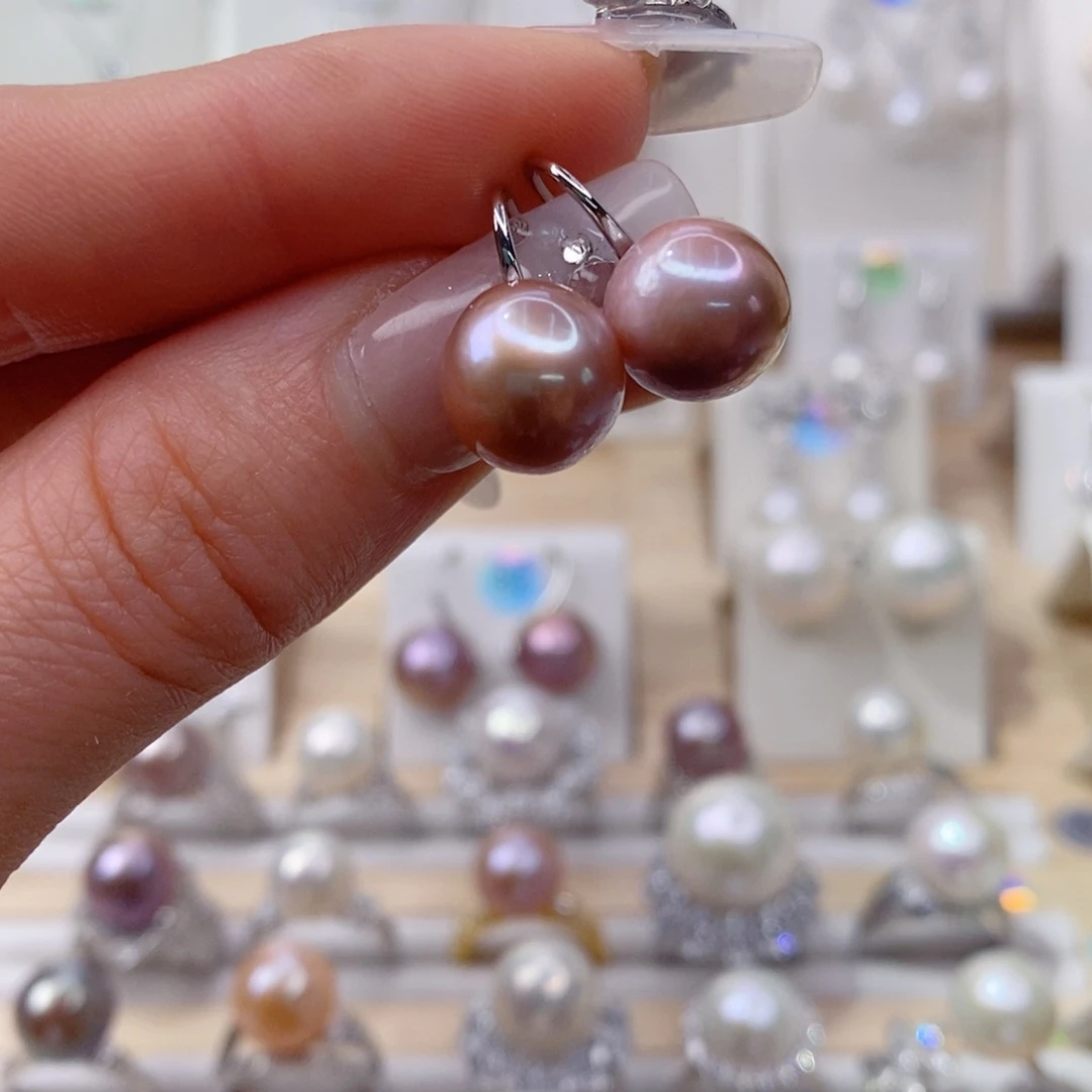 淡水珍珠耳饰合金