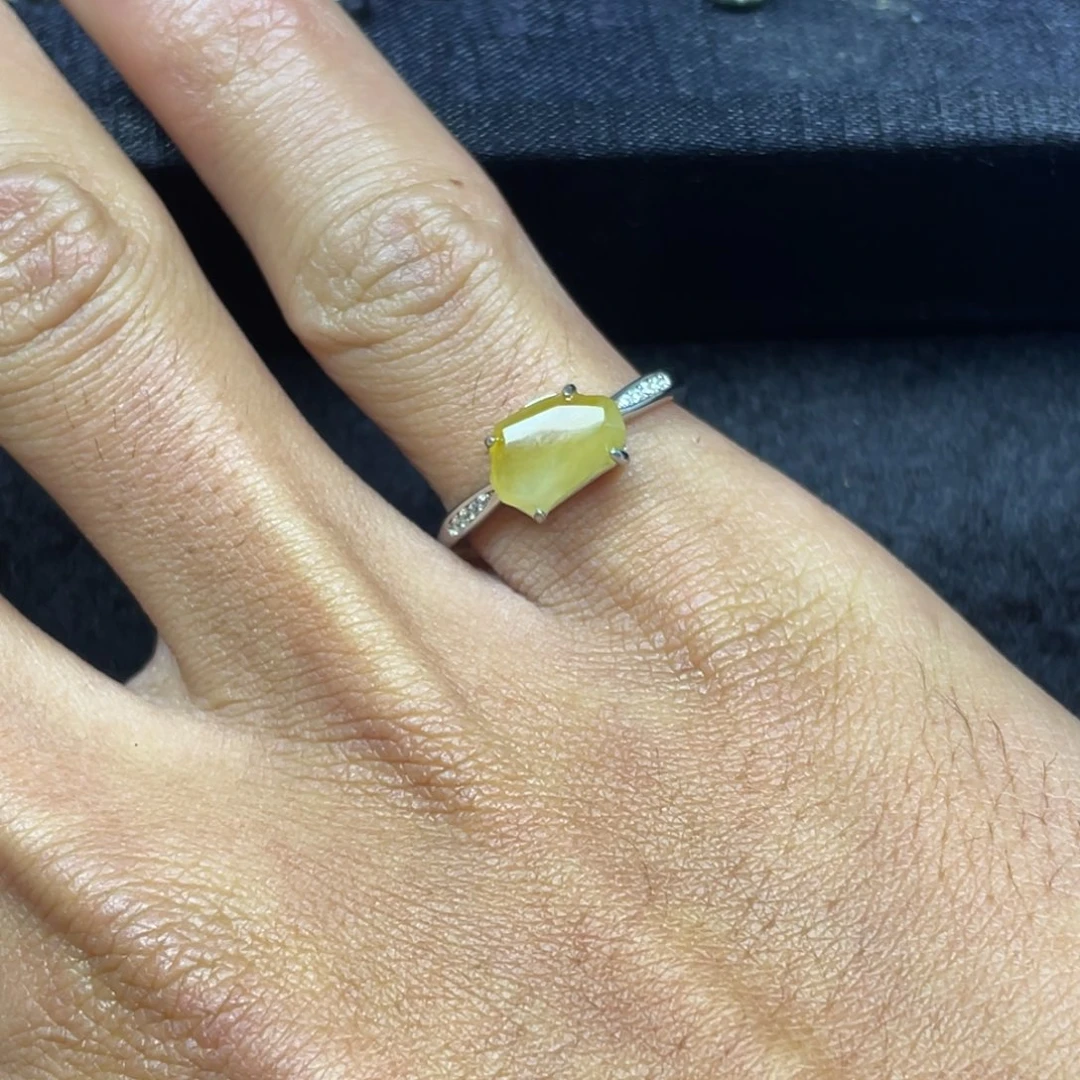 翡翠银S925镶嵌戒指