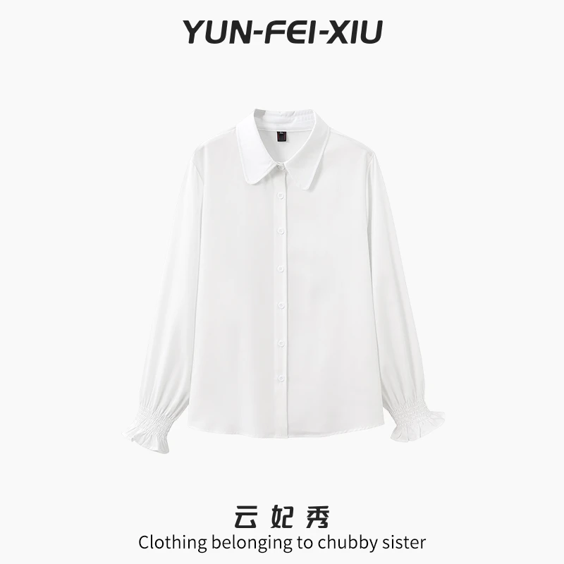 云妃秀大码女装T恤简约百搭宽松时尚微胖上衣显瘦通勤休闲春4230