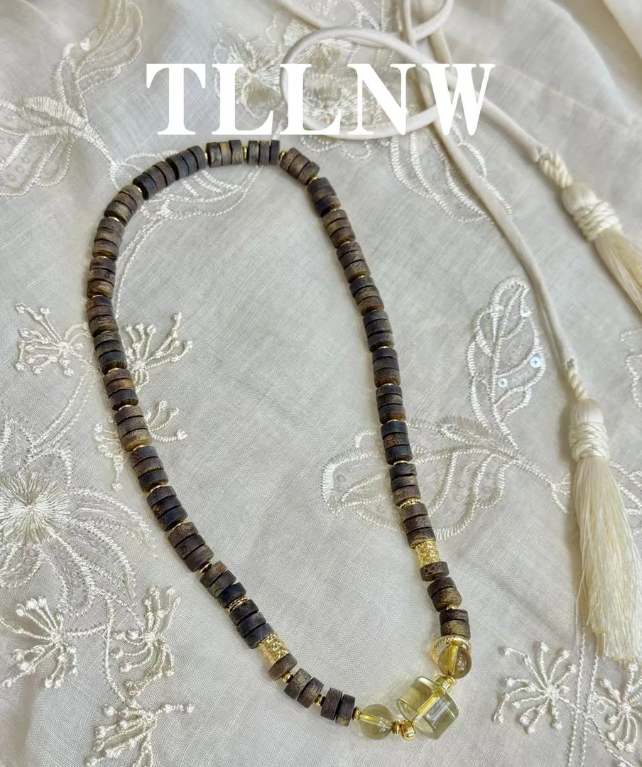 合金锆石项链 香香巴西黄水水项链设计师