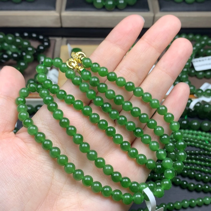 【闪购商品】颈饰未镶嵌和田玉（碧玉）遂****?6mm