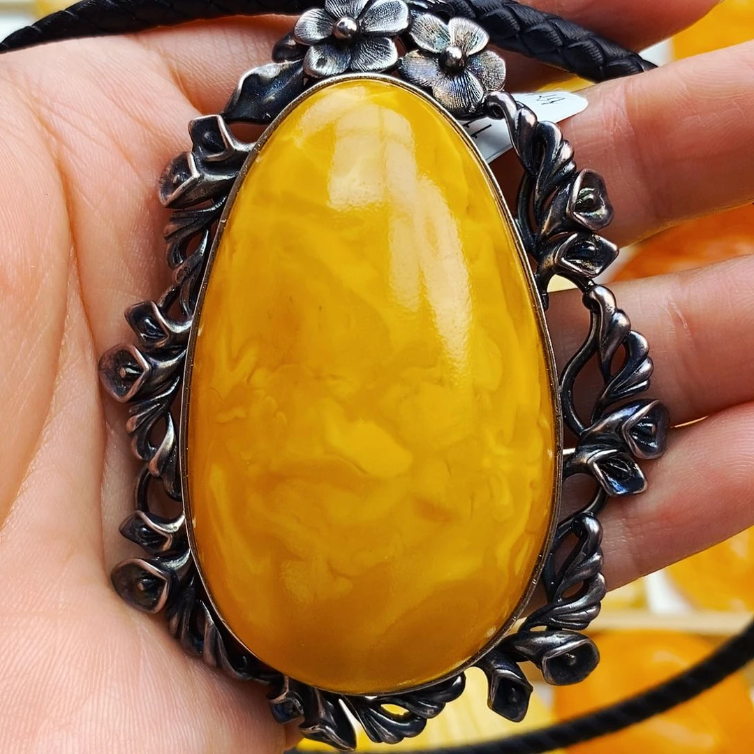 蜜蜡颈饰未镶嵌天然保真假一赔十111