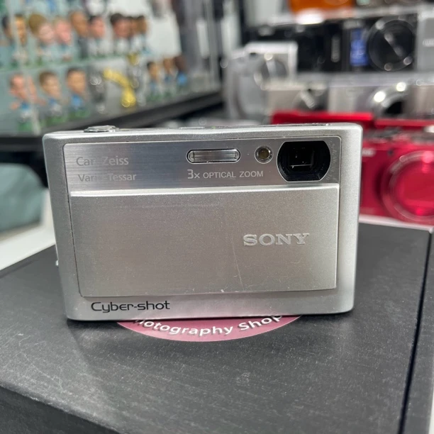 9新 Sony/索尼 T20欧版 800w像素4倍变焦 配件齐屏微灰