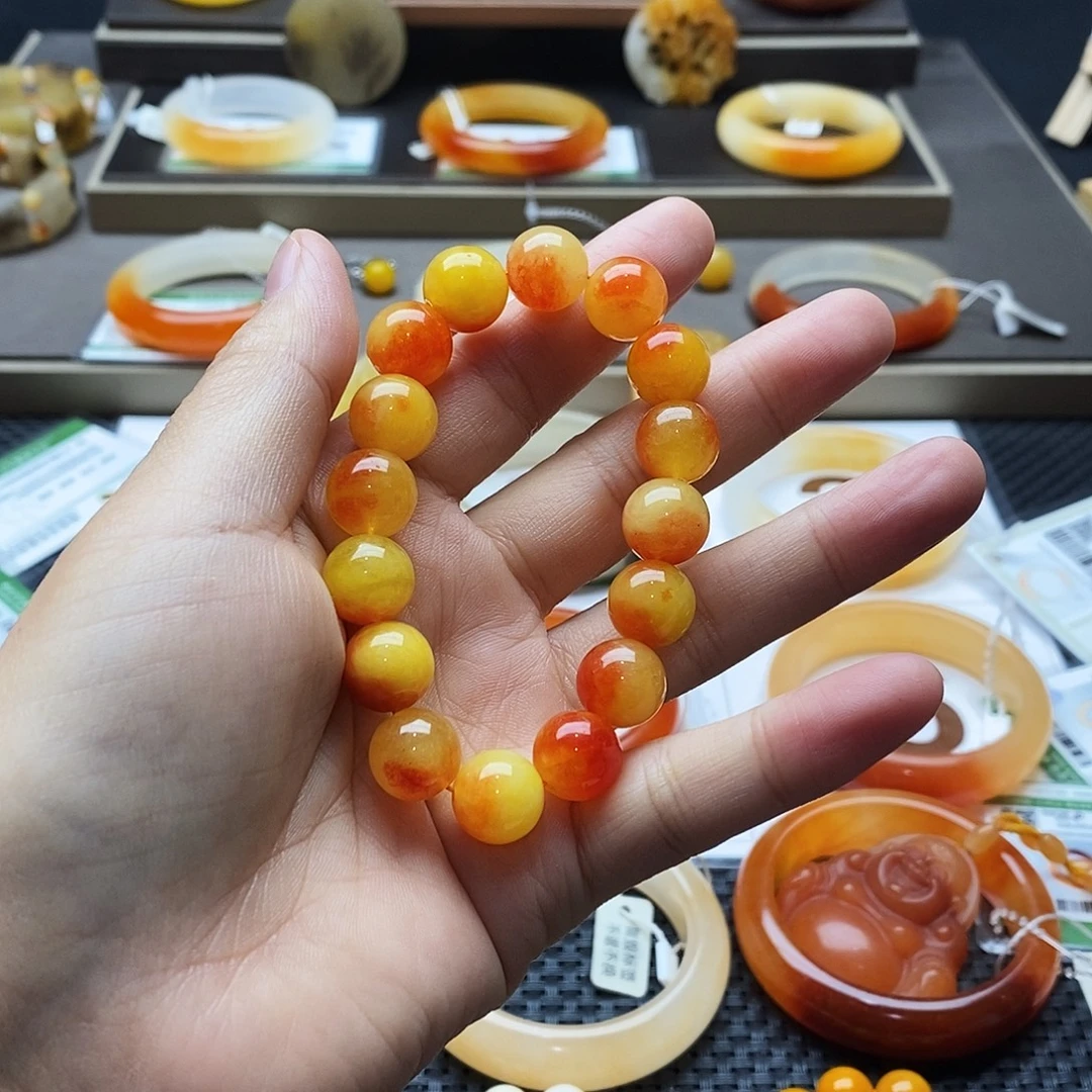 石英质玉（黄龙玉）未镶嵌手镯