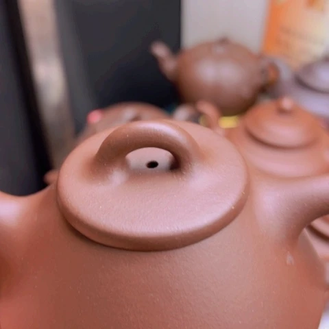 紫砂茶壶无***者黄龙山原矿底槽清紫砂壶，子冶石瓢