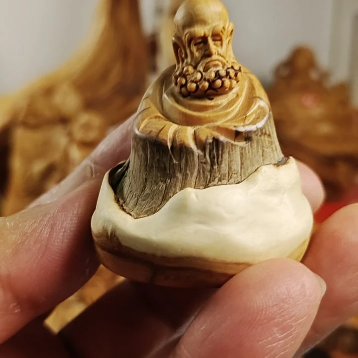 柏木坨坨料达摩手把件