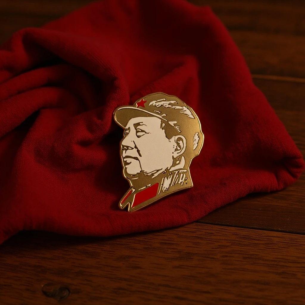 锌合金胸针 伟人头像纪念胸针复古毛主席徽章扣式男女文创饰品