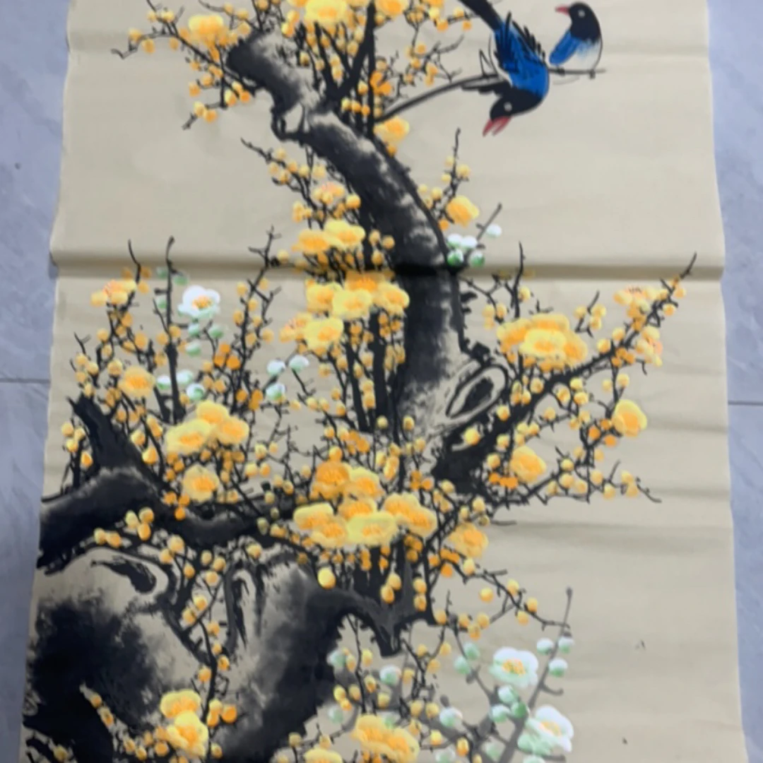 玖玖画院。 竖幅梅花