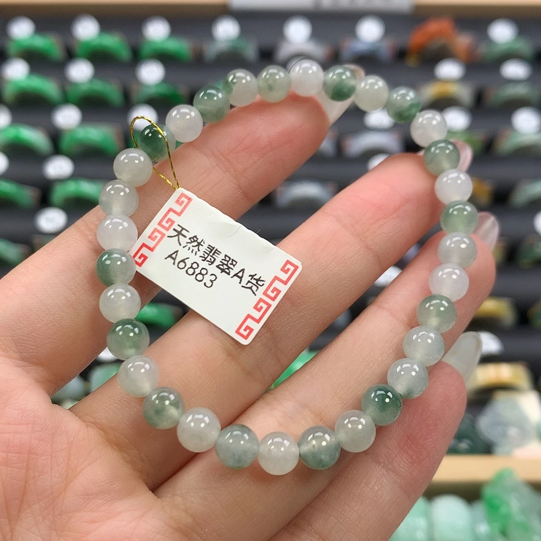 翡翠未镶嵌戒指手串