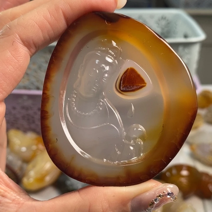 玛瑙/玉髓吊坠(不含链)未镶嵌