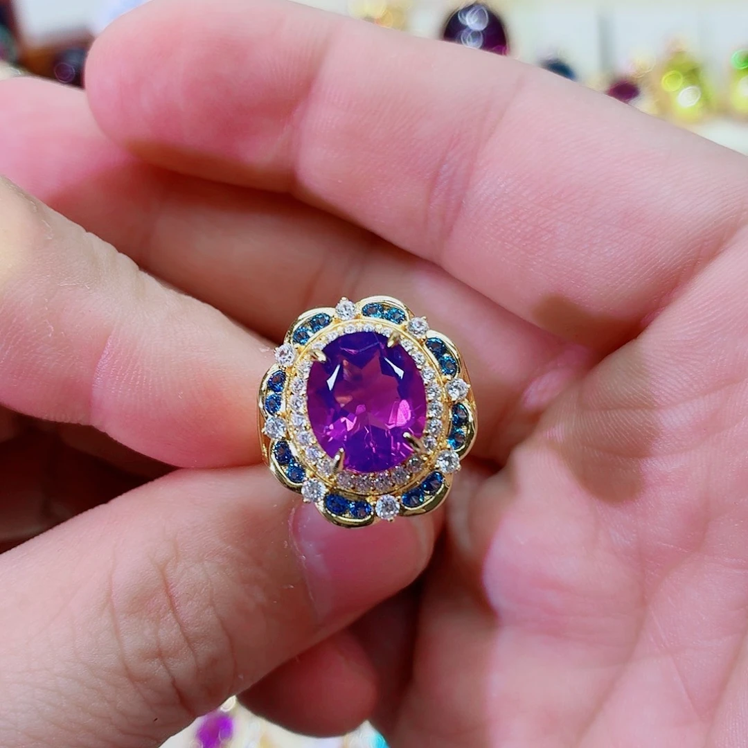 戒指水晶银S925镶嵌