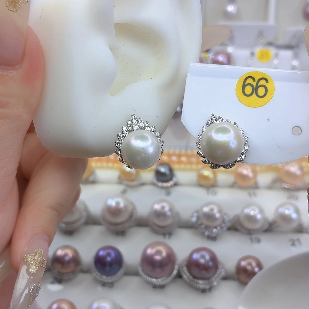 淡水珍珠耳饰未镶嵌F