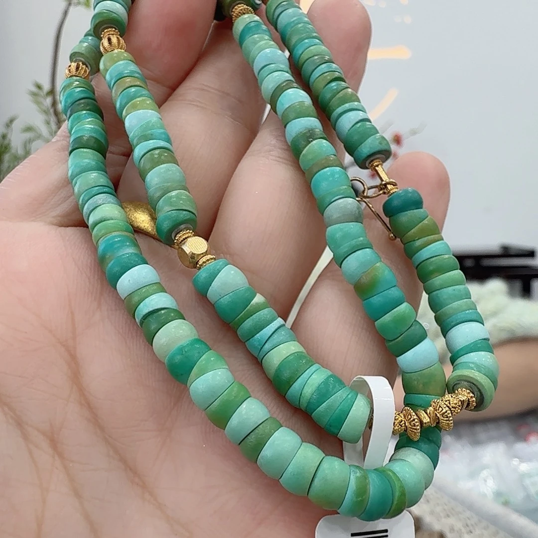 绿松石18K金镶嵌珠宝奇石