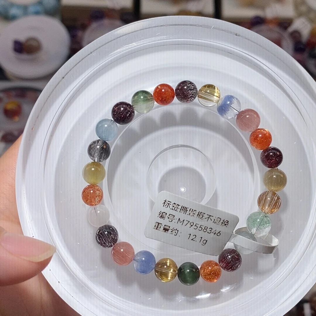 水晶手链未镶嵌彩兔毛手链7