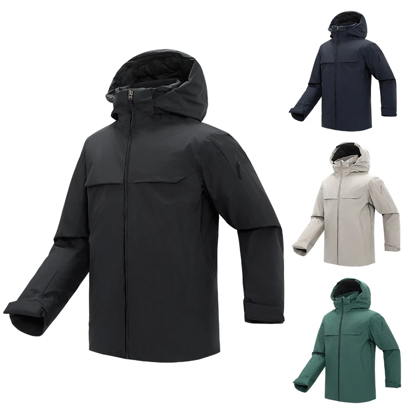 【大牌平替】买菜Mcai防水保暖可脱卸连帽滑雪羽绒服男款户外