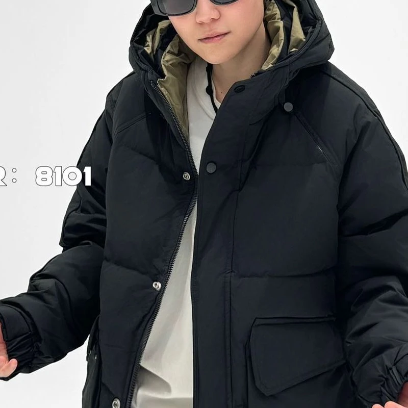 （品牌单）休闲外套拼接连帽冲锋衣防寒服男款-Y8101