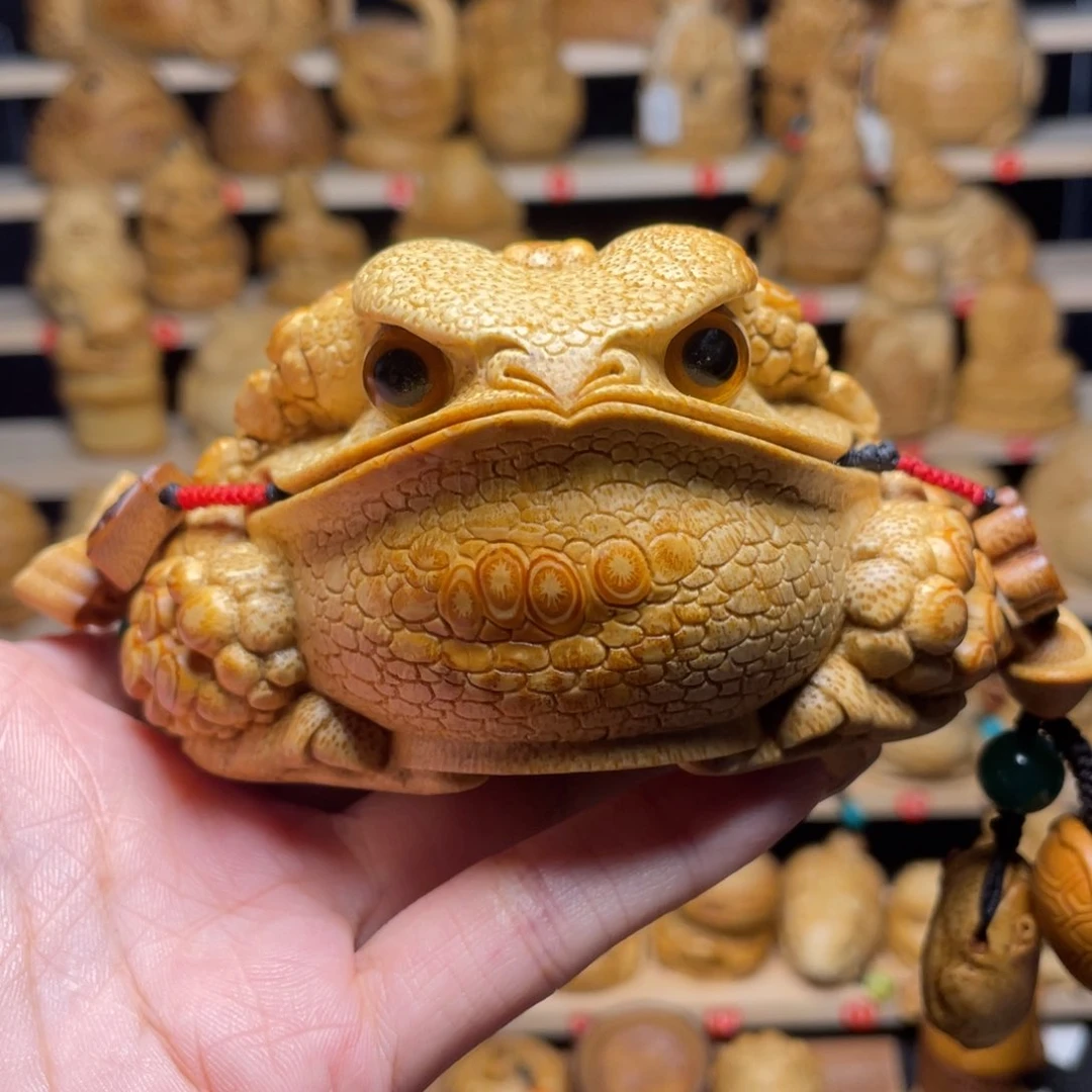 竹雕作品鹰王金蟾