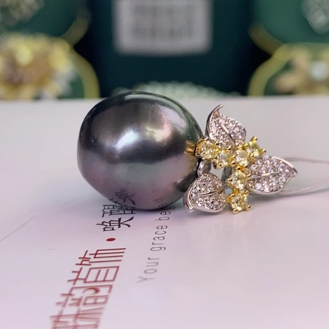 颈饰银S925镶嵌海水珍珠