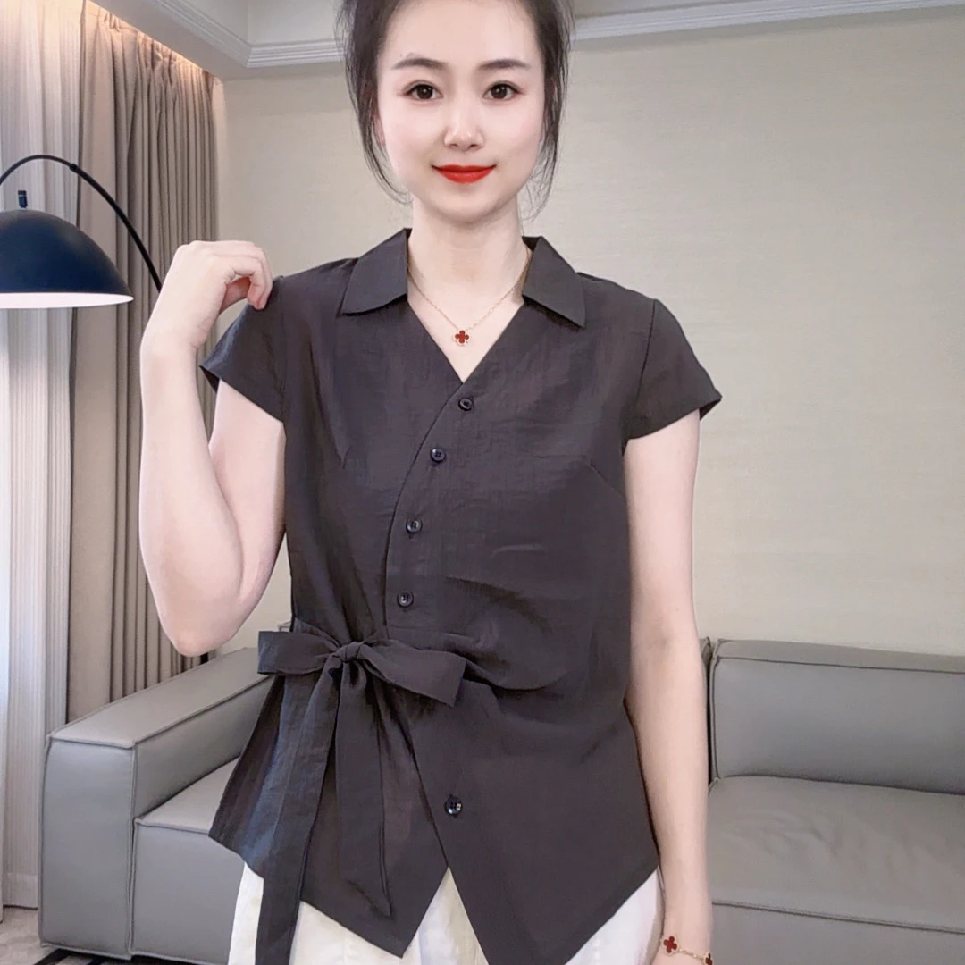 夏款设计感天丝麻时尚衬衣