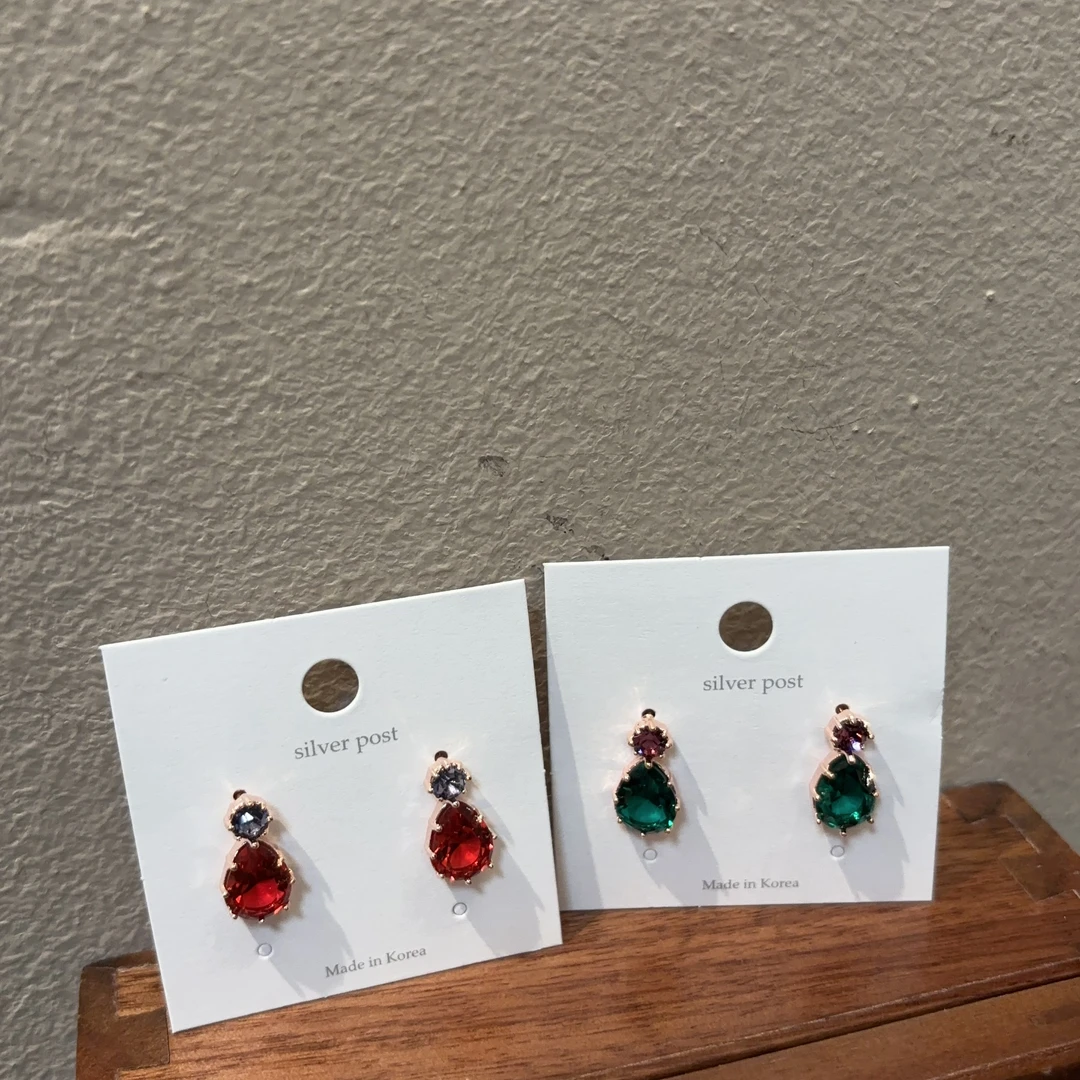 铜合金耳饰 时尚气质细闪耳钉R765