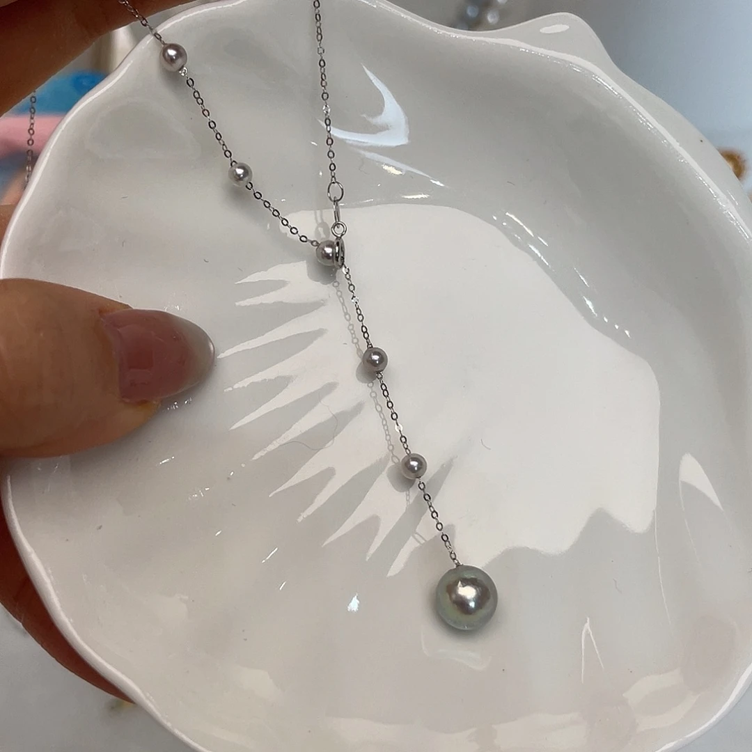 18K金镶嵌海水珍珠颈饰