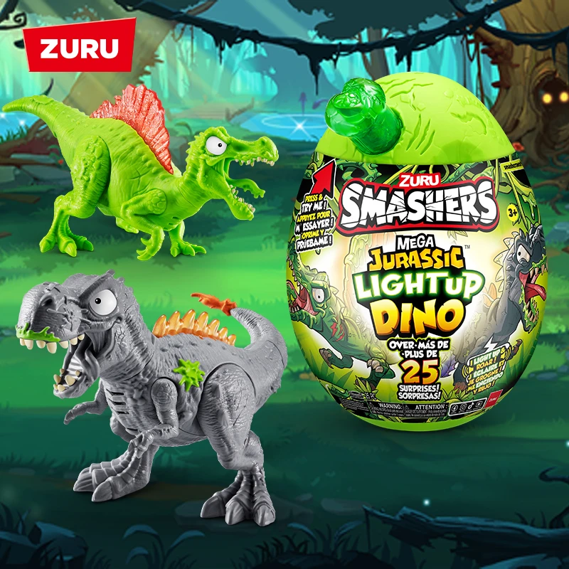 ZURU爆裂小子侏罗纪恐龙盲盒蛋潮玩摆件男孩发声玩具生日礼物