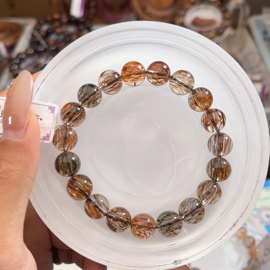 嘉***未镶嵌水晶手链黑金超10m