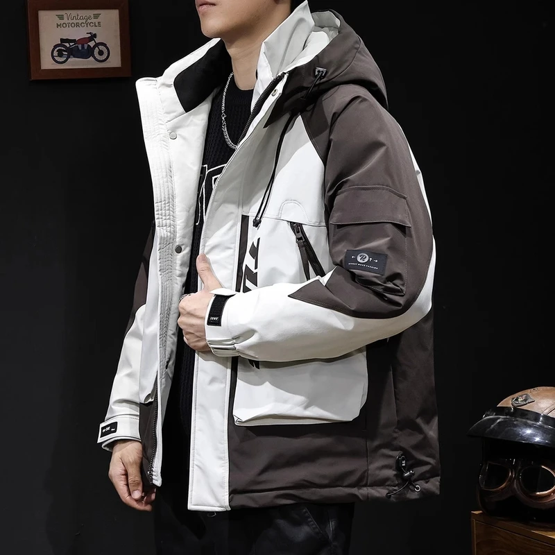 Cebrodz羽绒服男冬季加厚保暖男士2024新款防风防水工装