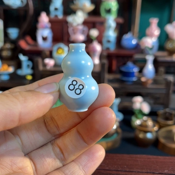 摆件微陶老王迷你花瓶