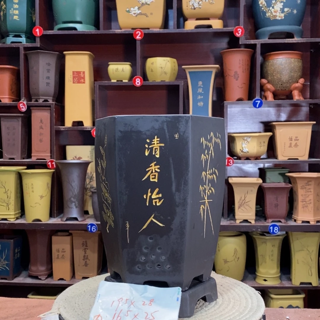紫砂花盆紫砂花盆