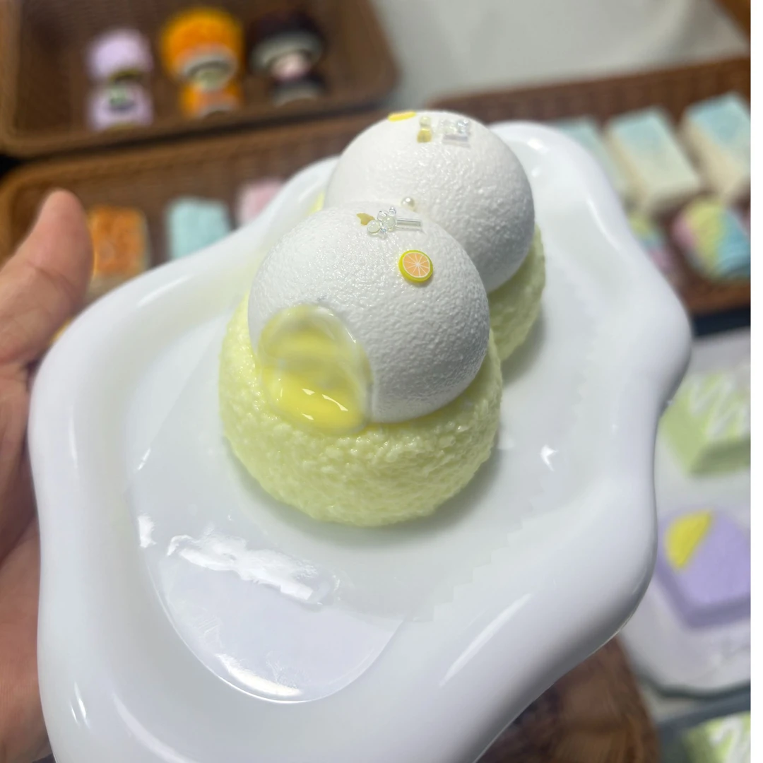 柠檬夹心猫蛋--奶油泥手感--150±5g--解压捏捏