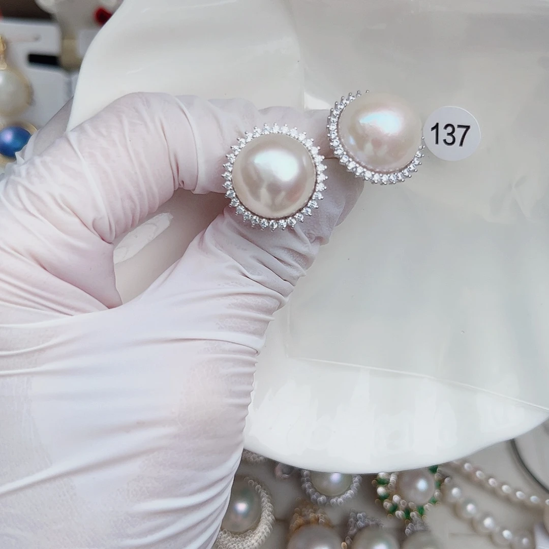 淡水珍珠银S925镶嵌颈饰