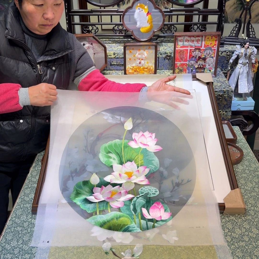 刺绣手工苏绣工艺单面绣片