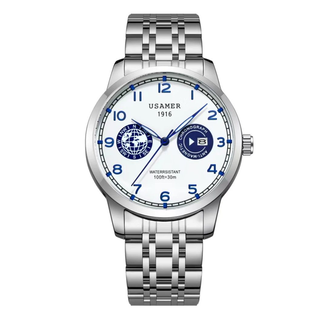 【粉丝福利】E6201葡萄牙系列男士防水全自动飞轮腕表