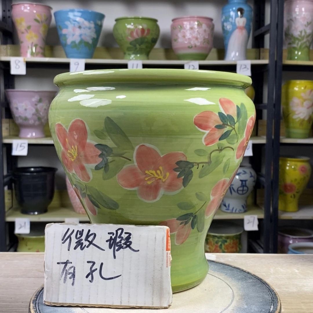 景德镇手工手绘陶瓷花盆