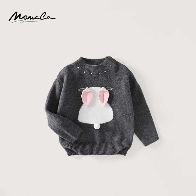 MOMOCO冬季新款女童百搭甜美可爱兔子加厚毛衣75830230033