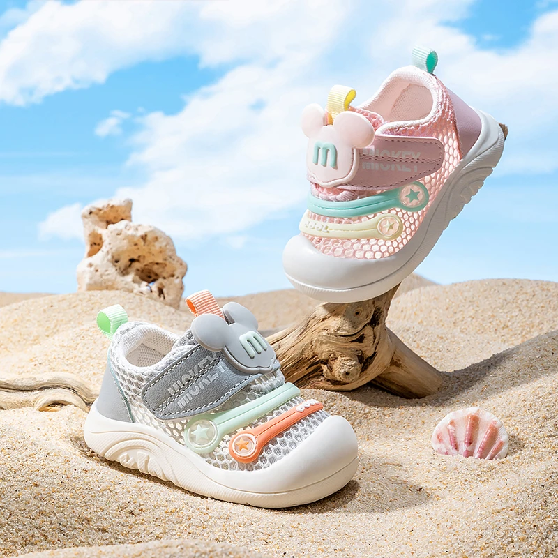 基诺辅2025夏季单网宝宝学步鞋男女童防滑软底婴儿鞋1岁机能鞋子