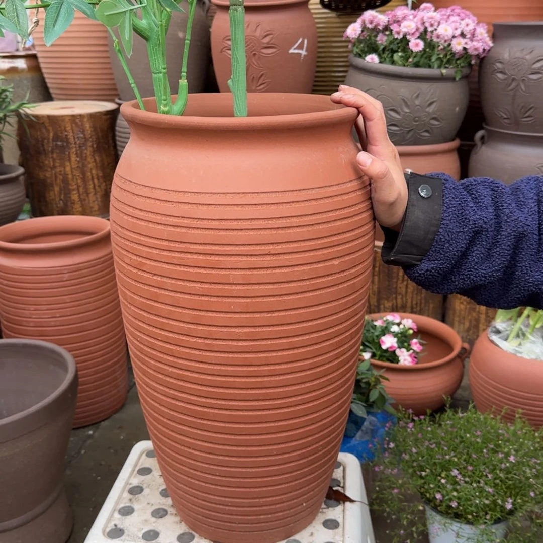 紫砂花盆口25高50宜兴紫砂