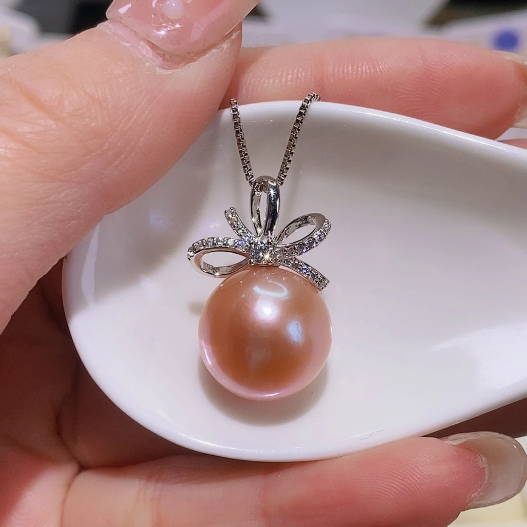 淡水珍珠颈饰银S925镶嵌?****?