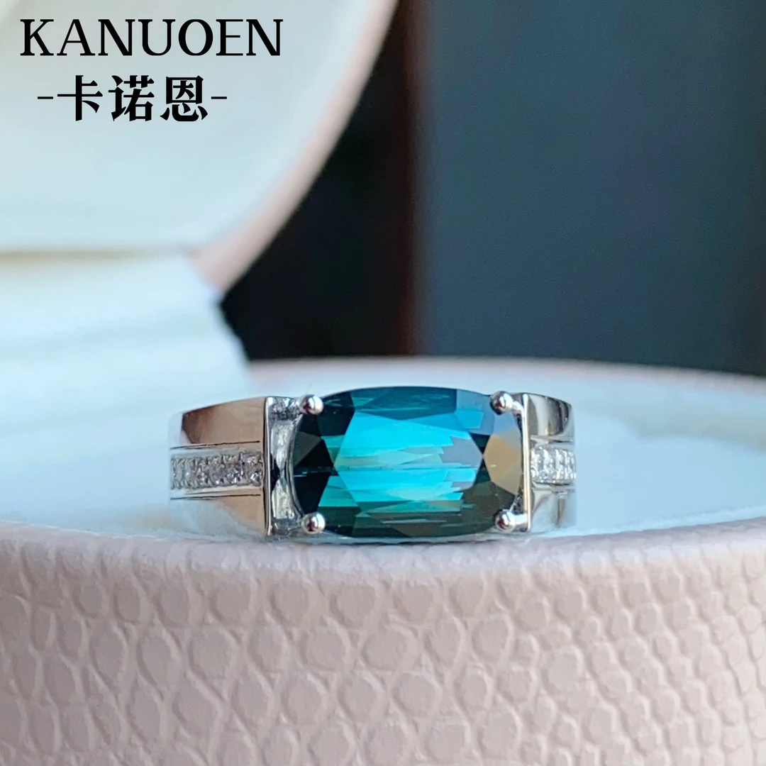 卡诺恩彩宝18k镶嵌钻石天然碧玺戒指时尚气质高雅
