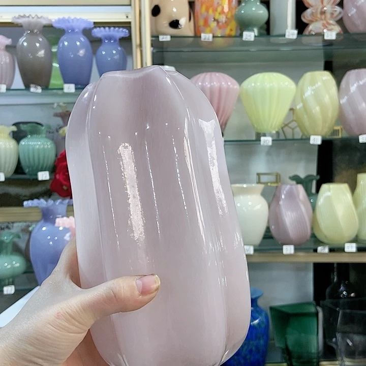 玻璃粉色花瓶00966